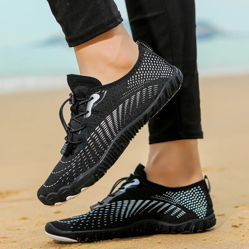 Quick Dry Aqua Shoes for Men Women Breathable Non-slip Water Sneakers Barefoot Soft Sole Wading Footwear for Swimming Beach