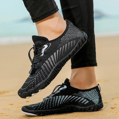 Quick Dry Aqua Shoes for Men Women Breathable Non-slip Water Sneakers Barefoot Soft Sole Wading Footwear for Swimming Beach