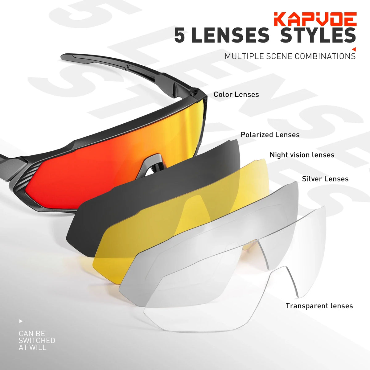 Kapvoe Herre-mærke Fiskeri Mountainee Cykelsolbriller Dame Landevejscykelbriller Cykelbriller Cykelsolbriller Oculos Ciclismo