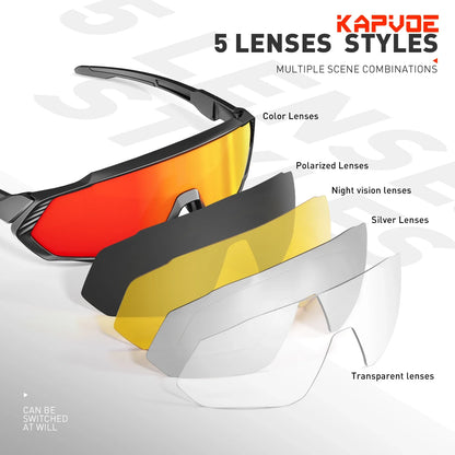 Kapvoe Herre-mærke Fiskeri Mountainee Cykelsolbriller Dame Landevejscykelbriller Cykelbriller Cykelsolbriller Oculos Ciclismo