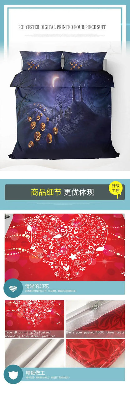 Dragon Ball Z Guko Kids Bedding Set Single King Size Duvet Cover with Quilt And Pillowcase Double Bed Linen for Bedroom Decor