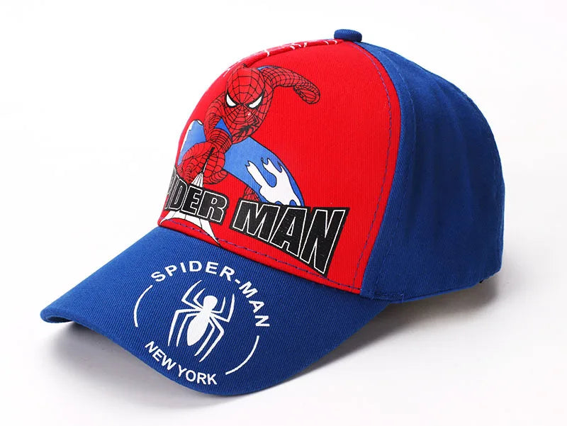 Marvel Anime figurka Spider-Man kreslená baseballová čepice bavlna polyester čepice s kšiltem pro chlapce a dívky čepice a doplňky k hlavě dětský dárek k narozeninám