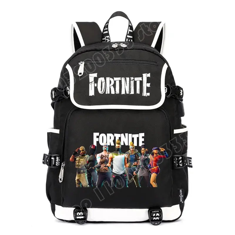 Zaino Fortnites di grande capienza, borsa a tracolla casual con porta USB, unisex, in stile anime, zaino scolastico per studenti, nuovo e alla moda, regalo di cancelleria
