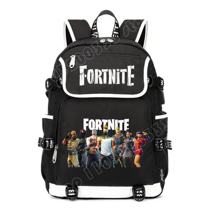 Zaino Fortnites di grande capienza, borsa a tracolla casual con porta USB, unisex, in stile anime, zaino scolastico per studenti, nuovo e alla moda, regalo di cancelleria