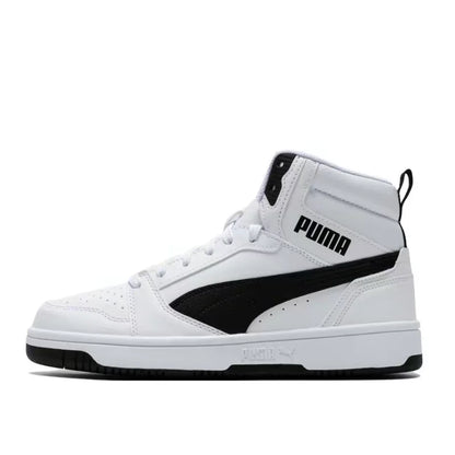 Puma Rebound V6 : baskets basses haut de gamme, élégantes, polyvalentes, amortissantes, légères, pour hommes et femmes – noir 392328-01