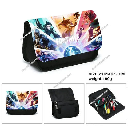3-teiliges Set Fortnite-Gaming-Rucksack, Anime-Cartoon, große Kapazität, Schultaschen für Schüler, Federmäppchen, Kawaii-Lunchbag, Geburtstagsgeschenke