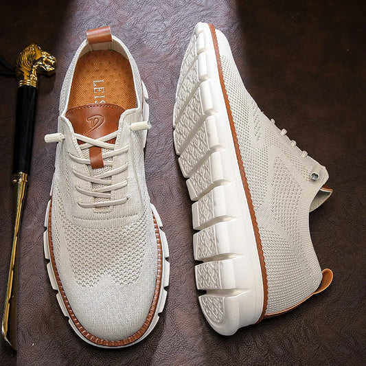New men's large-sized casual shoes - Fly-Weave mesh breathable sports shoes, lightweight and slip-resistant men's shoes