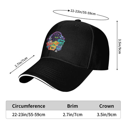 Geometri Gaming-terning Dash Baseballkasketter Hip Hop Extreme Demon Sandwich-kasket Unisex-stil Justerbar Dad Hat Løb Golf