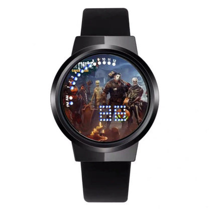 Reloj Fortnite de moda cute, cartoon y kawaii personalizado con luz nocturna LED táctil, reloj electrónico para estudiantes, regalo para amigos