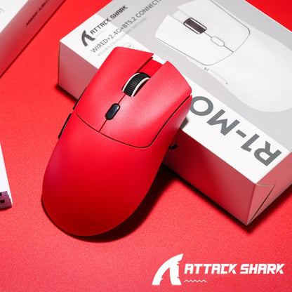 ATTACK SHARK R1 „Bluetooth“ pelė – influencerių įvertinta virusinė pelė, autentiška tiesiai iš prekės ženklo, PAW3311 jutiklis su 1K Hz žaidimams