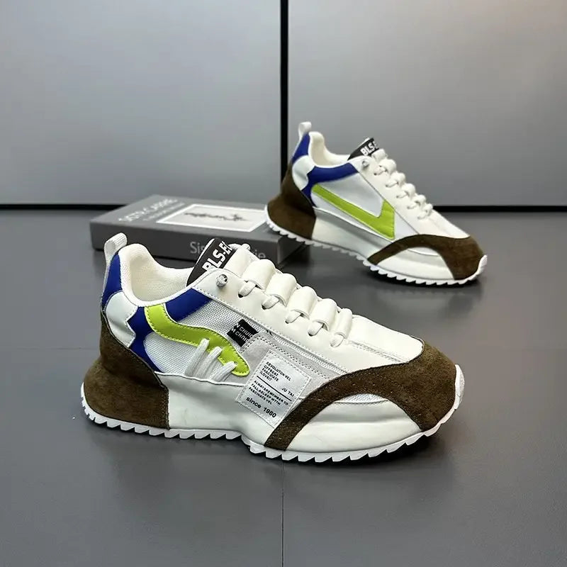 Baskets de luxe pour homme, chaussures de sport, mocassins, baskets casual pour homme à semelles épaisses, confortables, respirantes, tendance, au design original et personnalisées