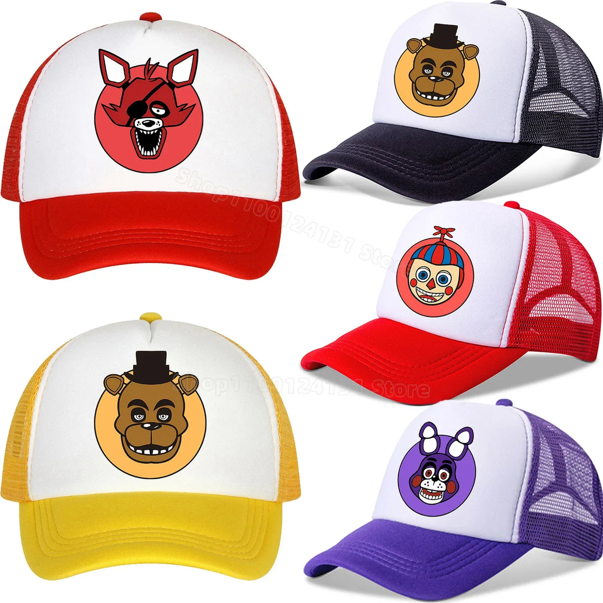 Five Nights At Freddy's baseballkasket til børn og voksne FNAFS anime-figur kasket med skygge bomulds-sommerhatte mode-tilbehør gave
