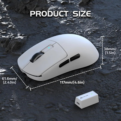 Ratón gaming inalámbrico ligero Attack Shark R6, ratón para ordenador con sensor PAW 3950Max y Nordic 52480, sondeo de 8KHz