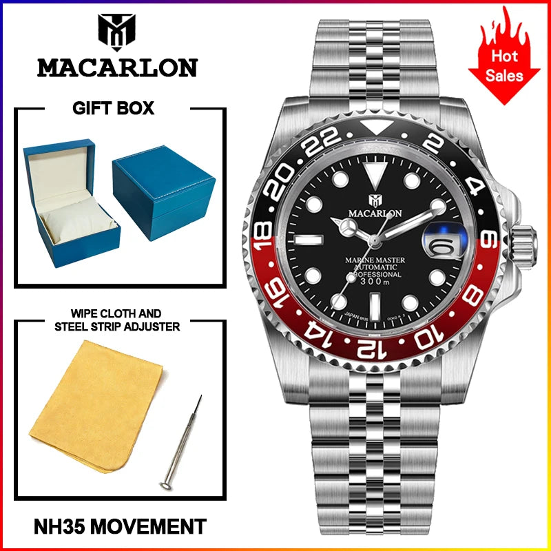 2026 NEW MACARLON Design 41MM Luxury Machinery watch Men sapphire glass Stainless Steel Waterproof Automatic Mechanical Watch