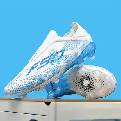 Nouveaux hommes chaussures de Football Match intérieur vente chaude bottes de Football en plein air crampons d'herbe baskets de Futsal montantes antidérapantes de haute qualité