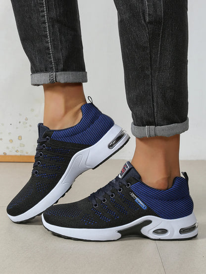 Men’s Casual Sports Shoes, Breathable Mesh Lace-Up Versatile Sports Shoes
