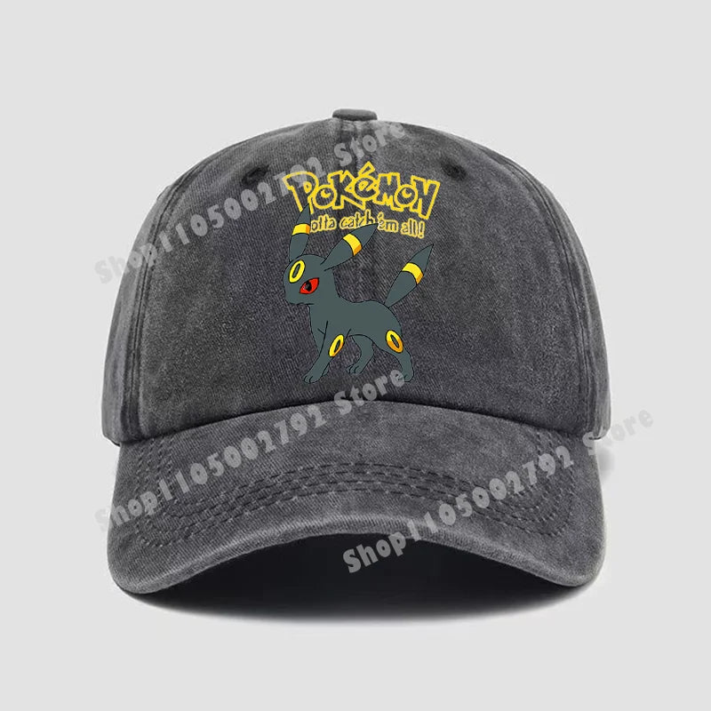 Pokémon-baseballkasketter, Pikachu, kawaii, anime-figurer, solhatte, sommer, udendørs, forældre og børn, solhat, trendy kasket med andetunge, gave