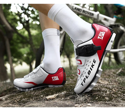 New Men’s and Women’s Bicycle Shoes Outdoor Cycling Shoes with Three Functional Soles Professional Training Shoes