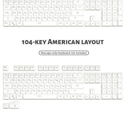 104 teclas retroiluminadas coreanas, francesas, rusas, españolas y alemanas para teclado mecánico con interruptores MX, perfil OEM, teclas ABS DIY