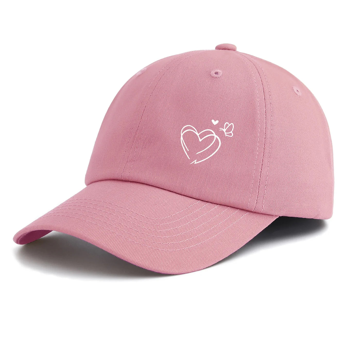 1pc Heart Butterfly Print  Baseball Cap for Adults,  Minimalist Retro Style Casual Soft Adjustable Dad Hat, Perfect As Gift