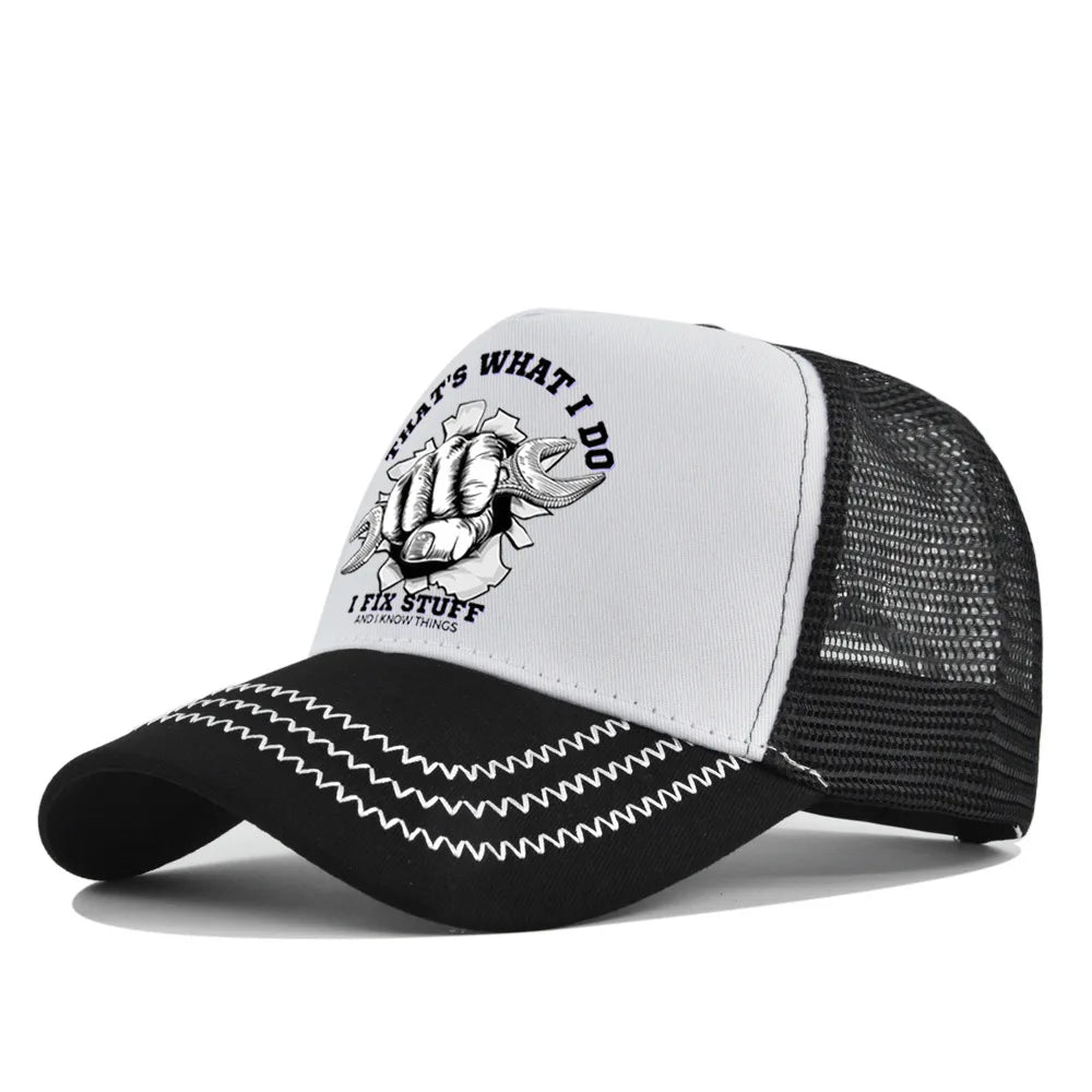 Gorra de béisbol de moda para primavera-verano, de malla estampada y transpirable, con logotipo personalizado para hombres, mujeres y parejas; gorra con visera, casquette.