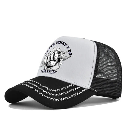 Gorra de béisbol de moda para primavera-verano, de malla estampada y transpirable, con logotipo personalizado para hombres, mujeres y parejas; gorra con visera, casquette.