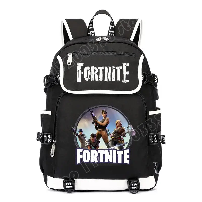 Zaino Fortnites di grande capienza, borsa a tracolla casual con porta USB, unisex, in stile anime, zaino scolastico per studenti, nuovo e alla moda, regalo di cancelleria
