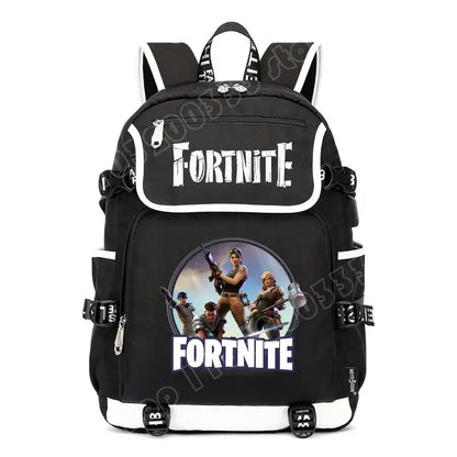 Zaino Fortnites di grande capienza, borsa a tracolla casual con porta USB, unisex, in stile anime, zaino scolastico per studenti, nuovo e alla moda, regalo di cancelleria