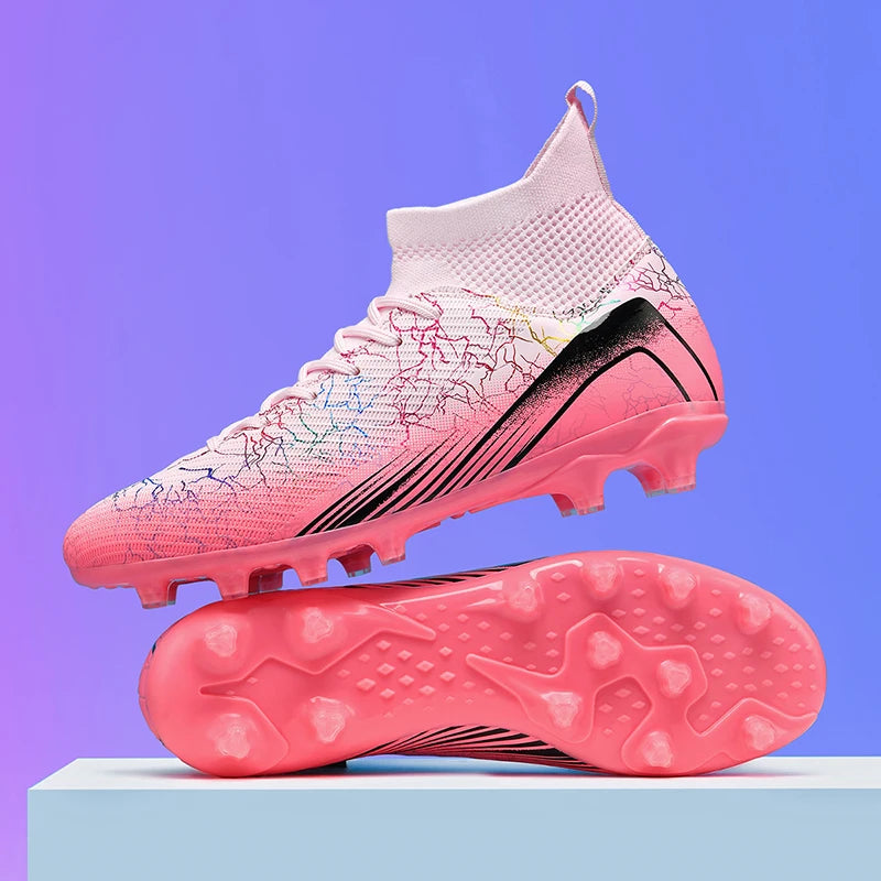 Nouvelles chaussures de football professionnelles pour hommes, chaussures de football antidérapantes, unisexes, respirantes, chaussures de futsal, nouvelles chaussures à crampons, livraison directe, ultralégères