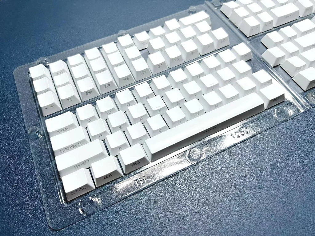 131 Tasten seitlich gravierte, hintergrundbeleuchtete Keycaps für mechanische Tastaturen mit Cherry MX Switches, OEM-Profil, ABS-Keycaps, individuelle Tastenkappen für DIY
