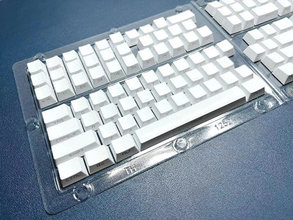 131 Tasten seitlich gravierte, hintergrundbeleuchtete Keycaps für mechanische Tastaturen mit Cherry MX Switches, OEM-Profil, ABS-Keycaps, individuelle Tastenkappen für DIY