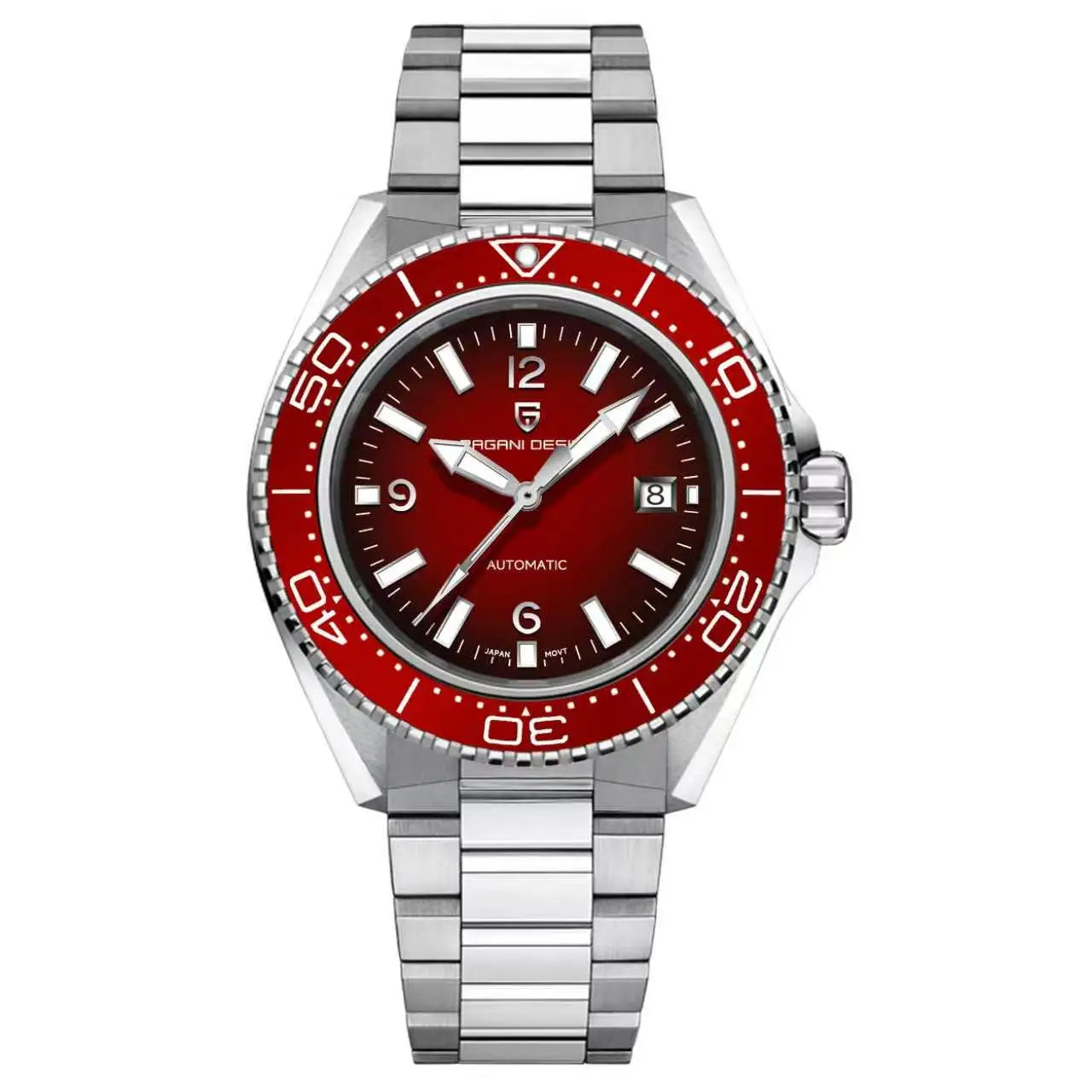 Pagani Design New Top Men's Mechanical Watch Luxury Sapphire Stainless Steel 100m Waterproof Ceramic Bezel Automatic Watch