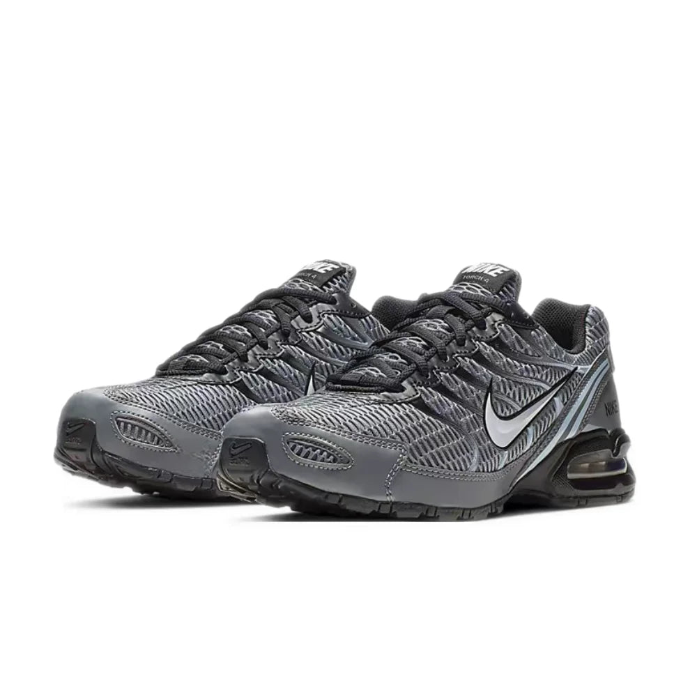 Nike Air Max Torch 4 Men's Low-Top Runners – Gray/Silver, Casual Fabric, Breathable Support, Long-Lasting Wear 343846-012