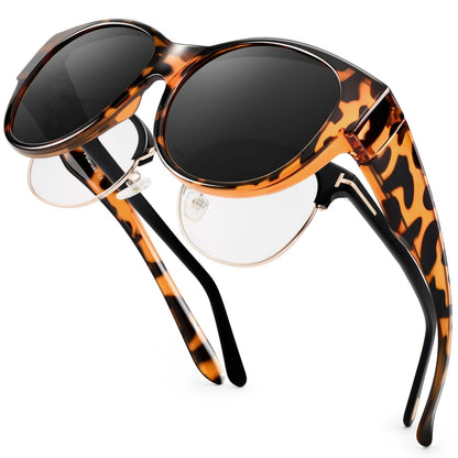 Polarized Sunglasses Fit Over Glasses, Sunglasses for Women to Go Over Glasses Lightweight-SG0179