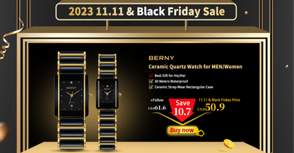 BERNY Women Watch Ladies Quartz Roman Numerals Day Top Calendar Watches Sapphire Glass Solid Steel Strap Women Wristwatch