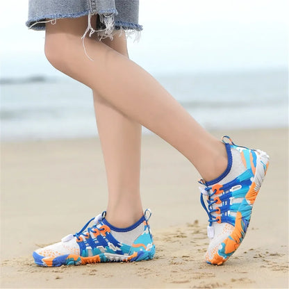 New 12 Colors Water Shoes Kids Summer Beach Five Fingers Barefoot Swimming Aqua Shoes Quick Dry Seaside River Children Sneakers