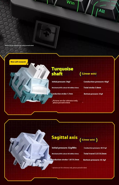 LEOBOG Hi75C Mechanical Wireless Keyboard Aluminium 3-Mode With Knob Hot Swap RGB Gasket Hi75C Gaming Keyboard Customization PC