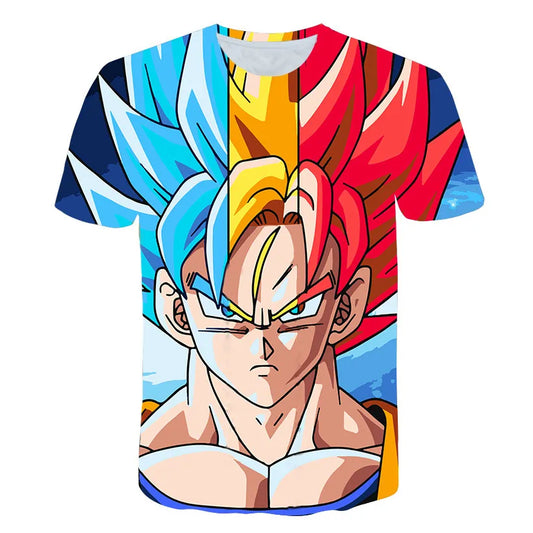 Men's T-shirts Dragon Ball Z T-shirt Boys Clothes Children's Clothing Summer Short Sleeve Kids Cartoon Tee Tops Baby Boy T Shirt