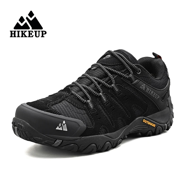 HIKEUP Herre-vandresko i ruskind, udendørssko, slidstærke herresko til trekking, vandring, jagt og taktiske sneakers