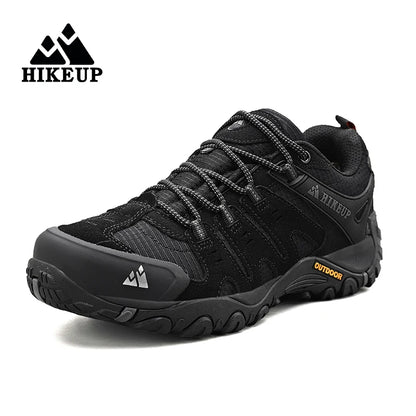 HIKEUP Herre-vandresko i ruskind, udendørssko, slidstærke herresko til trekking, vandring, jagt og taktiske sneakers