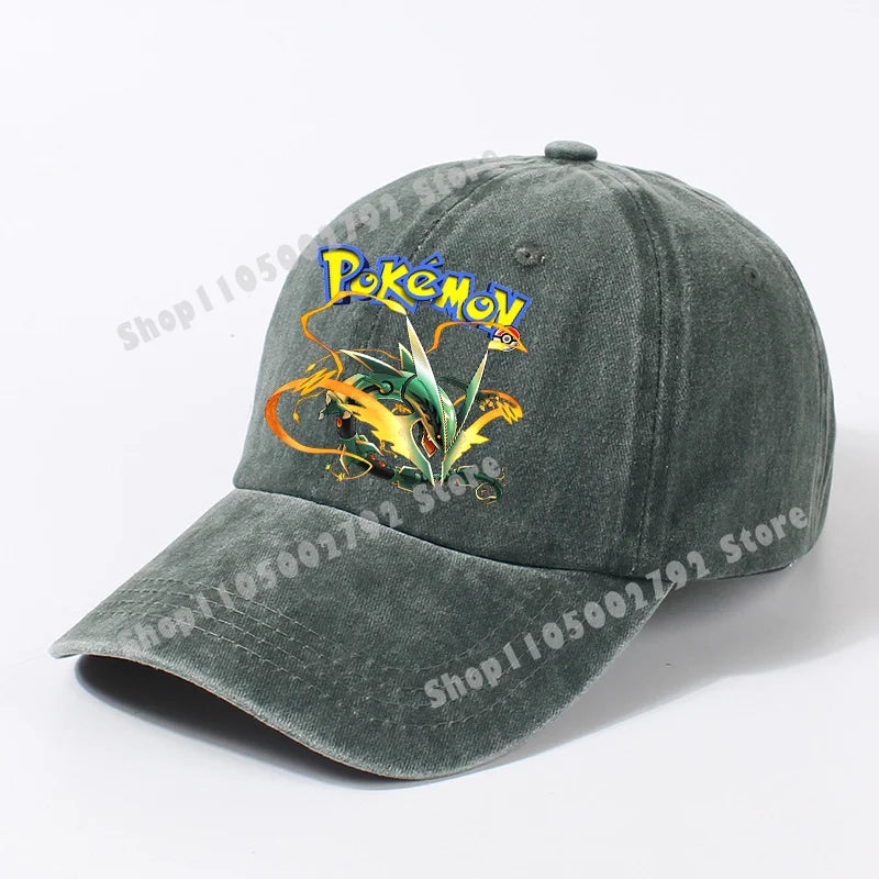 Pokémon-baseballkasketter, Pikachu, kawaii, anime-figurer, solhatte, sommer, udendørs, forældre og børn, solhat, trendy kasket med andetunge, gave