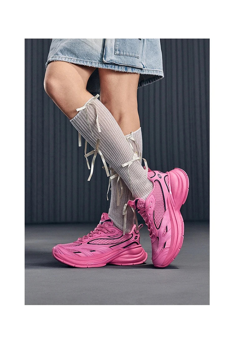 Xtep Basque 3 Sneakers Women Lightweight Wear-Resistant Trendy Durability Thick Sole Casual Sports Female Shoes 874218320006