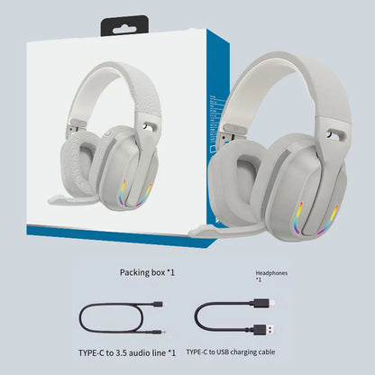 Wireless Headset B500 RGB Noise Cancelling Gaming Headphones 60H Playtime BTV5.4 & HD Sound Stereo Music Game Earphone