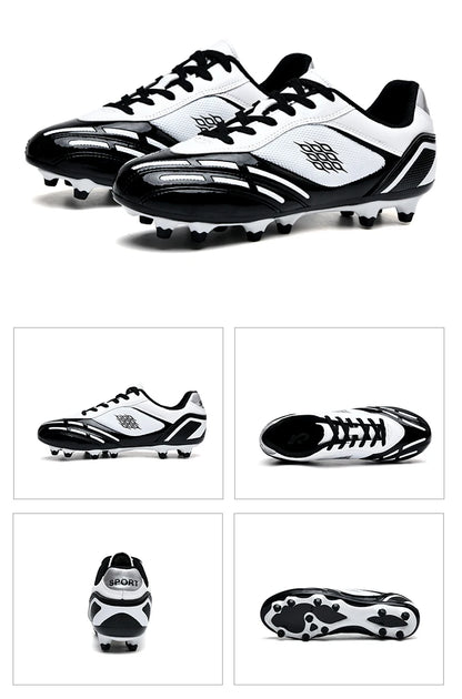 Chaussures de Football pour hommes, bottes de Football sur gazon, clous de sol fermes, baskets antidérapantes pour garçons, baskets originales d'entraînement sur le terrain en plein air