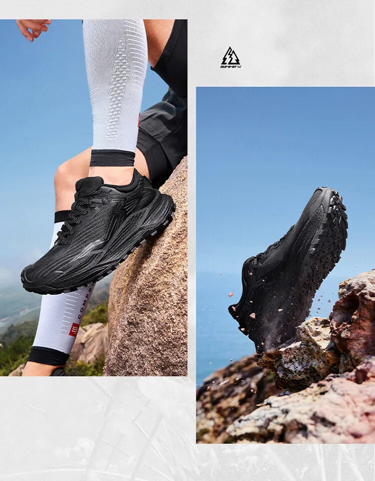 361 Degrees WUXIA 2 Running Shoes, Light Breathable Cushioning, Non-Slip Soft Outdoor Hiking Versatile Sneakers Male 672542201