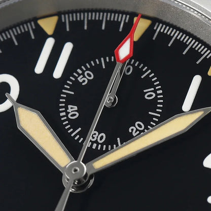 Reloj cronógrafo de cuarzo Militado VK61 VK67, 39 mm, caja de acero inoxidable 316L, 3 esferas, resistente al agua 100M, reloj militar multifunción