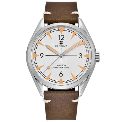 CORGEUT NH35/MIYOTA 8215 Watches Man Cattle Belt Automatic Mechanical Sapphire Glass Watches Fashion Casual Sports Watches