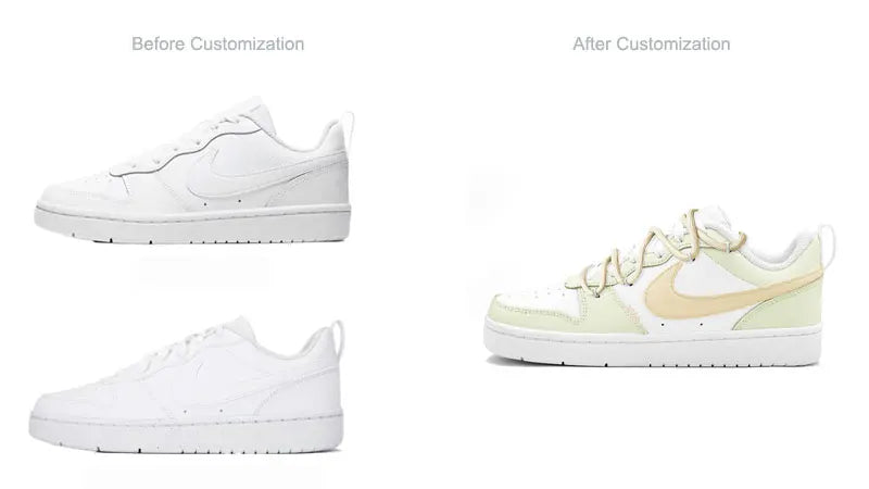 Baskets personnalisées Nike Court Borough Green Grape Soda Fresh Sweet Cute - Chaussures de skate pour femme