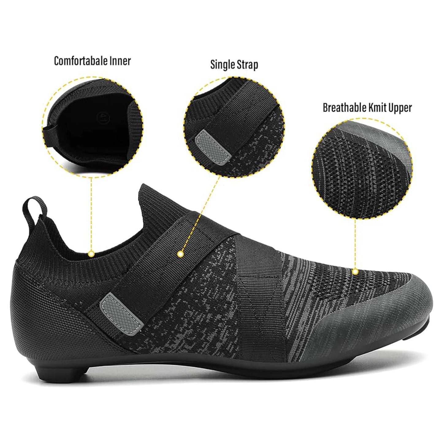Unisex Cycling Shoes Compatible with Pelotan/SPD Indoor Road Riding Biking Bike Shoes with Delta Cleats Included for Men Women