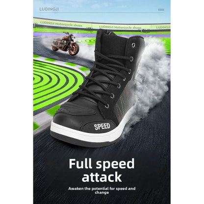 New men's and women's four-season universal safety protection motorcycle riding boots anti-slip and anti-fall motorcycle shoes